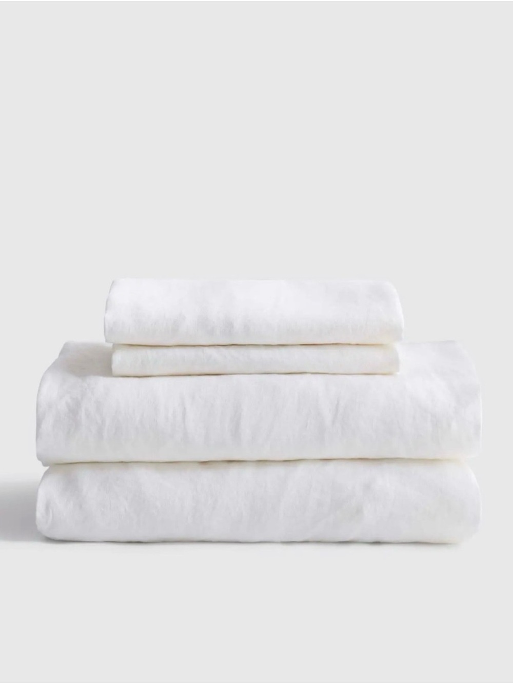Quince European Linen Fitted Sheet Set in White